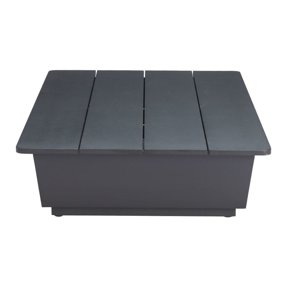 50" Black Aluminum Outdoor Coffee Table