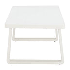 43" White Aluminum Outdoor Coffee Table