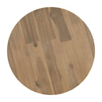 14" Natural Solid Wood Round Outdoor Side Table