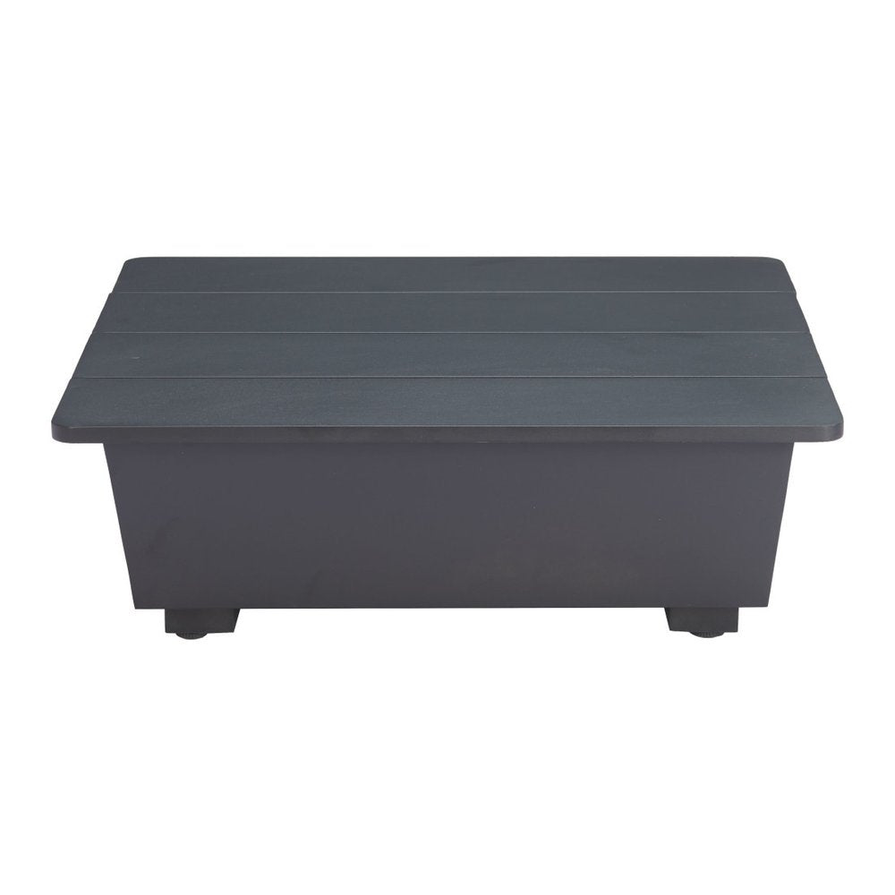 32" Gray Aluminum Square Outdoor Coffee Table