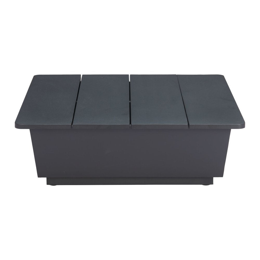 32" Gray Aluminum Square Outdoor Coffee Table