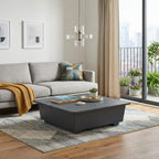 32" Gray Aluminum Square Outdoor Coffee Table