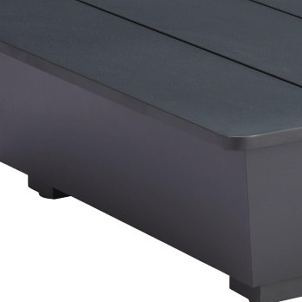 32" Gray Aluminum Square Outdoor Coffee Table