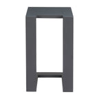 18" Black Aluminum Outdoor Side Table