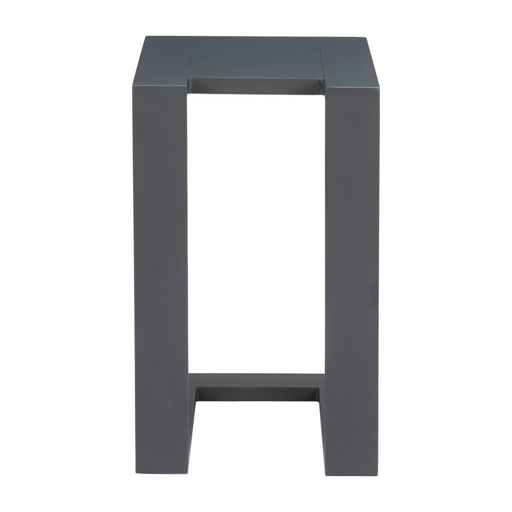 18" Black Aluminum Outdoor Side Table