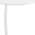 20" White Aluminum Round Outdoor Side Table