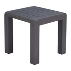 23" Black Aluminum Square Outdoor Side Table