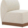 24" Beige Aluminum Outdoor Accent Chair