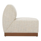 24" Beige Aluminum Outdoor Accent Chair