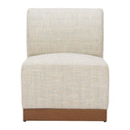 24" Beige Aluminum Outdoor Accent Chair