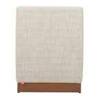 24" Beige Aluminum Outdoor Accent Chair