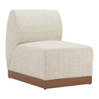 24" Beige Aluminum Outdoor Accent Chair