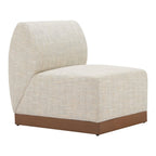 24" Beige Aluminum Outdoor Accent Chair