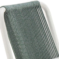 Set of Two White and Green Woven Back And Aluminum Counter Height Bar Chairs