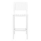 30" White Aluminum Outdoor Bar Height Chair