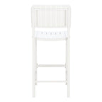 30" White Aluminum Outdoor Bar Height Chair