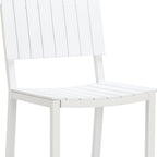 30" White Aluminum Outdoor Bar Height Chair
