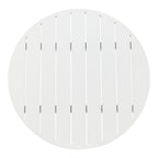 24" White Aluminum Slat Rounded Outdoor Bar Table