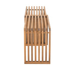 54" Natural Acacia Solid Wood Extendable Garden Patio Bench