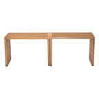 54" Natural Acacia Solid Wood Extendable Garden Patio Bench