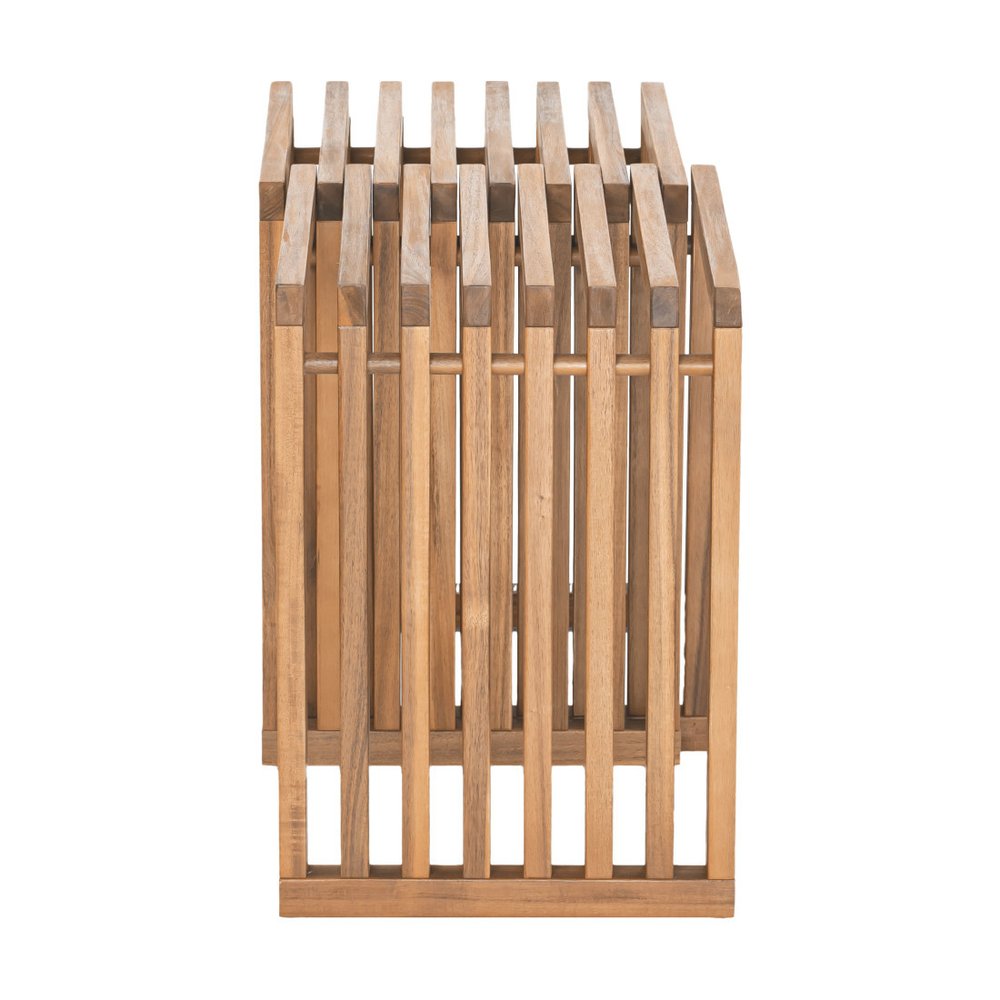 27" Natural Solid Wood Extendable Indoor Outdoor Bench