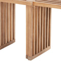 27" Natural Solid Wood Extendable Indoor Outdoor Bench