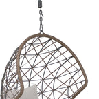 35" Gray Steel Outdoor Egg Chair