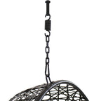 38" Yellow Steel Outdoor Egg Chair
