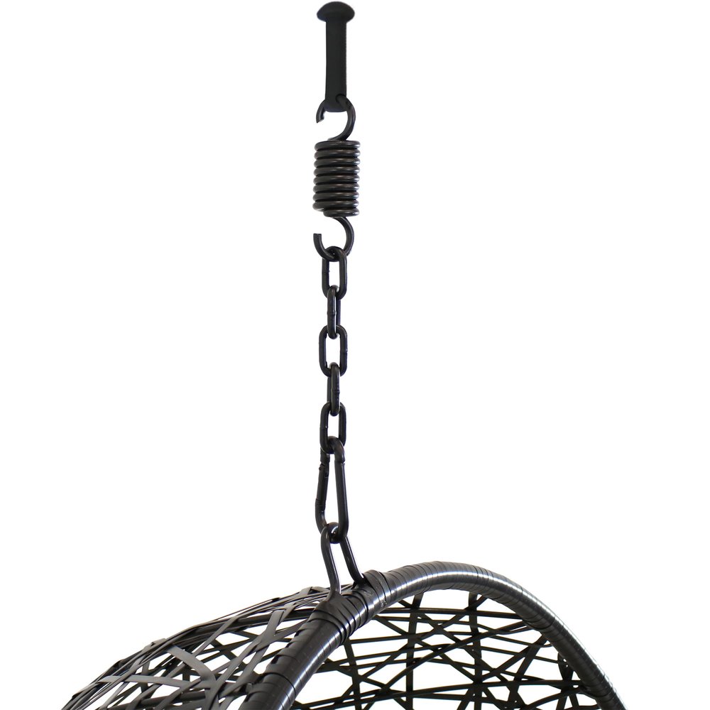 38" Yellow Steel Outdoor Egg Chair