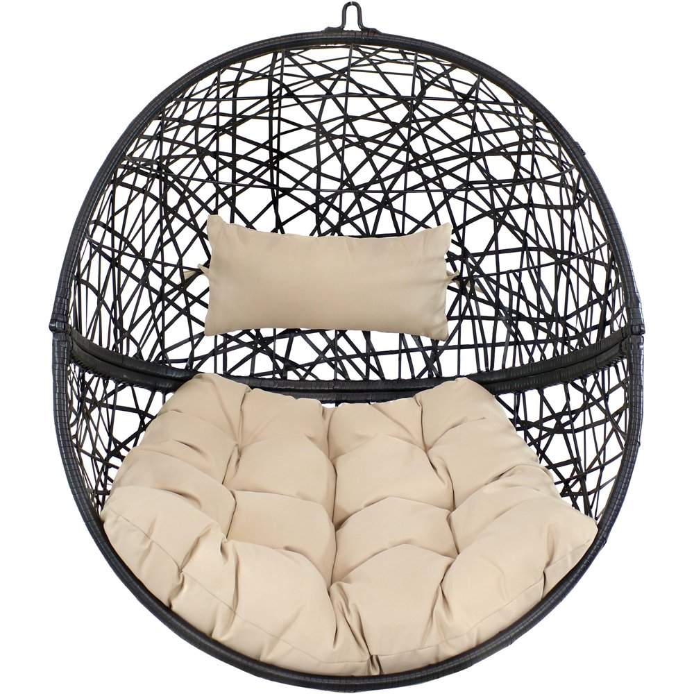 38" Yellow Steel Outdoor Egg Chair