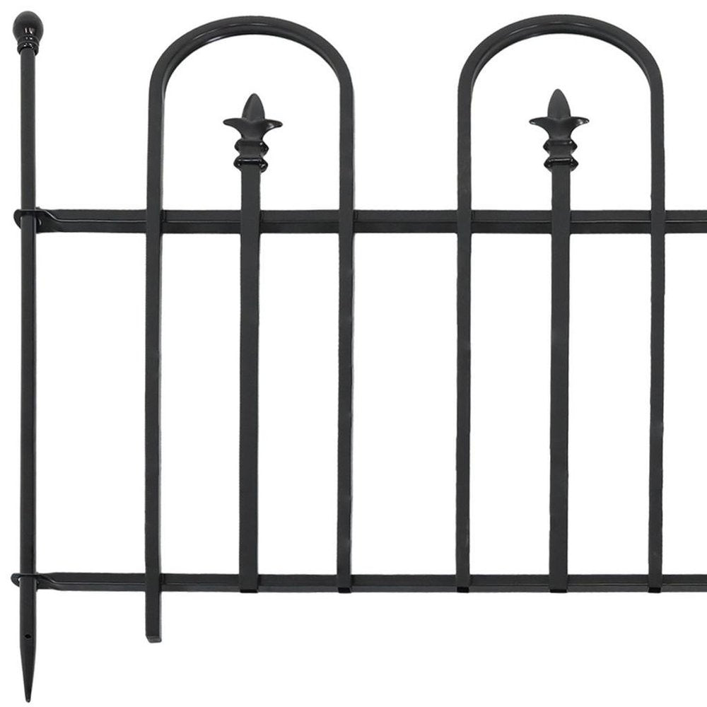 Black Steel Garden Stake