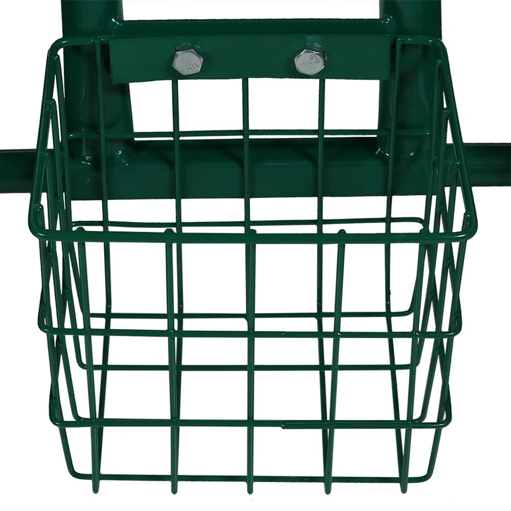 18" Green Steel Garden Stool