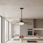 Black Frosted LED Dimmable Outdoor Hanging Light With Black Shades