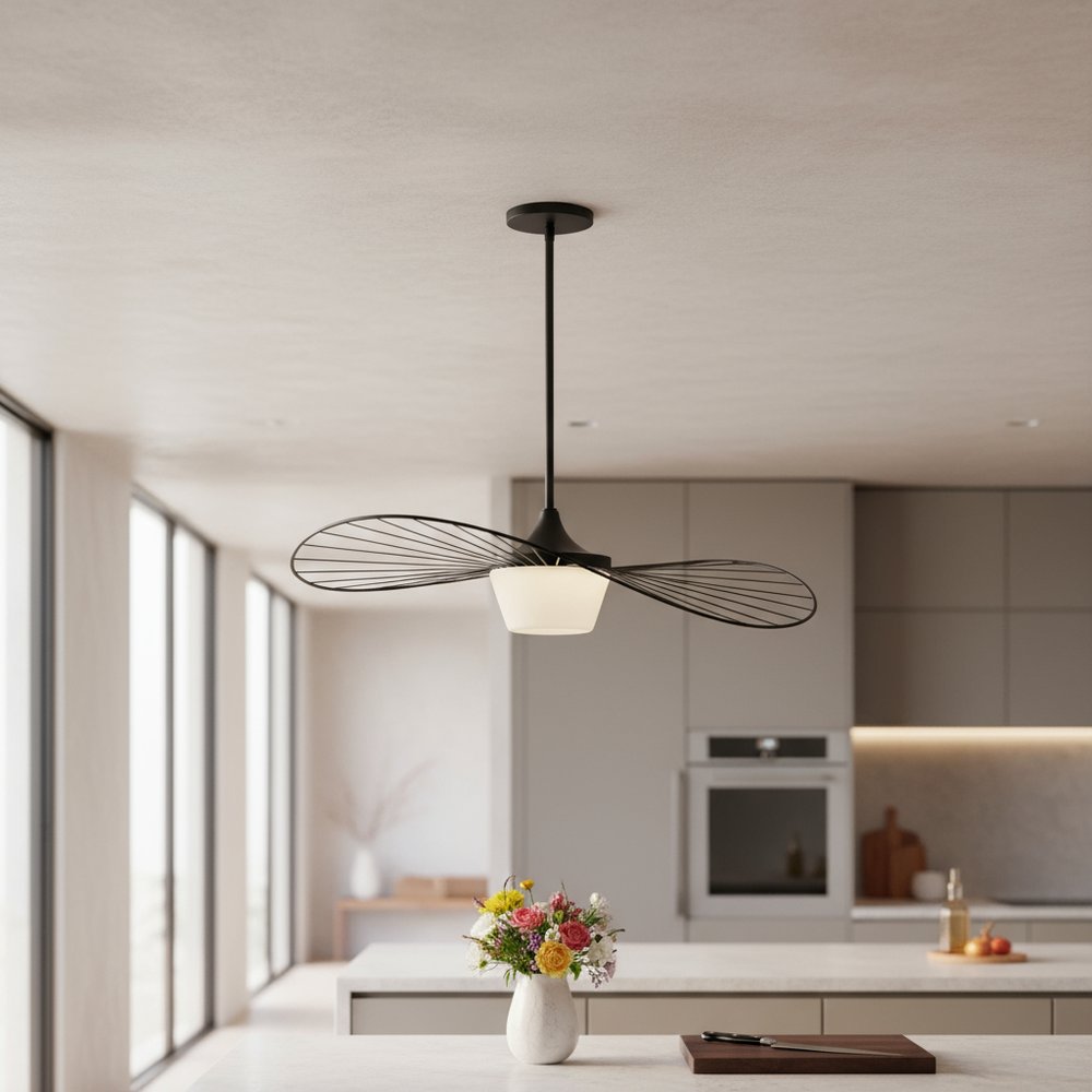 Black Frosted LED Dimmable Outdoor Hanging Light With Black Shades