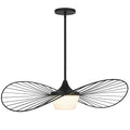 Black Frosted LED Dimmable Outdoor Hanging Light With Black Shades