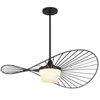 Black Frosted LED Dimmable Outdoor Hanging Light With Black Shades