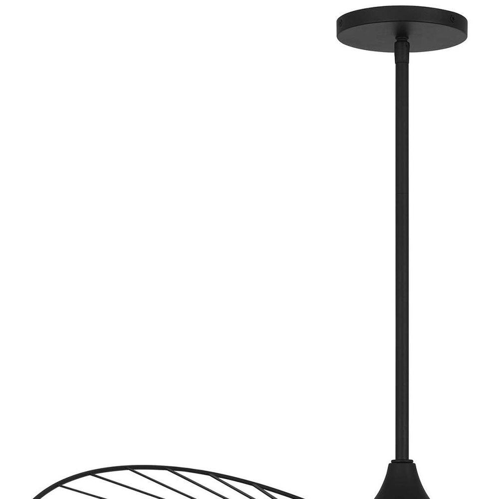 Black Frosted LED Dimmable Outdoor Hanging Light With Black Shades