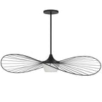 Black And White Frosted LED Dimmable Outdoor Hanging Light With Black Shades