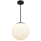 Black And White Frosted LED Dimmable Outdoor Hanging Light With Black Shades