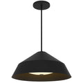 22" Black Aluminum Geometric LED Dimmable Outdoor Pendent Hanging Light