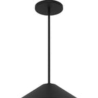 22" Black Aluminum Geometric LED Dimmable Outdoor Pendent Hanging Light