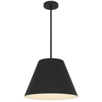 16" Black Aluminum Cone LED Dimmable Outdoor Pendent Hanging Light