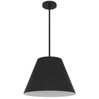 16" Black Aluminum Cone LED Dimmable Outdoor Pendent Hanging Light
