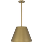 16" Antique Gold Aluminum Cone LED Dimmable Outdoor Pendent Hanging Light