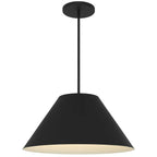 22" Black Aluminum Cone LED Dimmable Outdoor Pendent Hanging Light