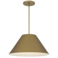 22" Antiqued Brass Aluminum Cone LED Dimmable Outdoor Pendent Hanging Light