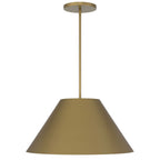 22" Antiqued Brass Aluminum Cone LED Dimmable Outdoor Pendent Hanging Light