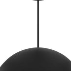32" Black Aluminum Dome LED Dimmable Outdoor Pendent Hanging Light