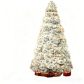 4.5' White Pre Lit Full Flocked Spruce Christmas Tree