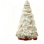 4.5' White Pre Lit Full Flocked Spruce Christmas Tree